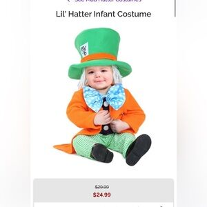 Lil' Hatter Infant Costume - Orange and Green